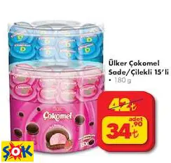 ÜLKER ÇOKOMEL SADE/ÇİLEKLİ 15’Lİ
